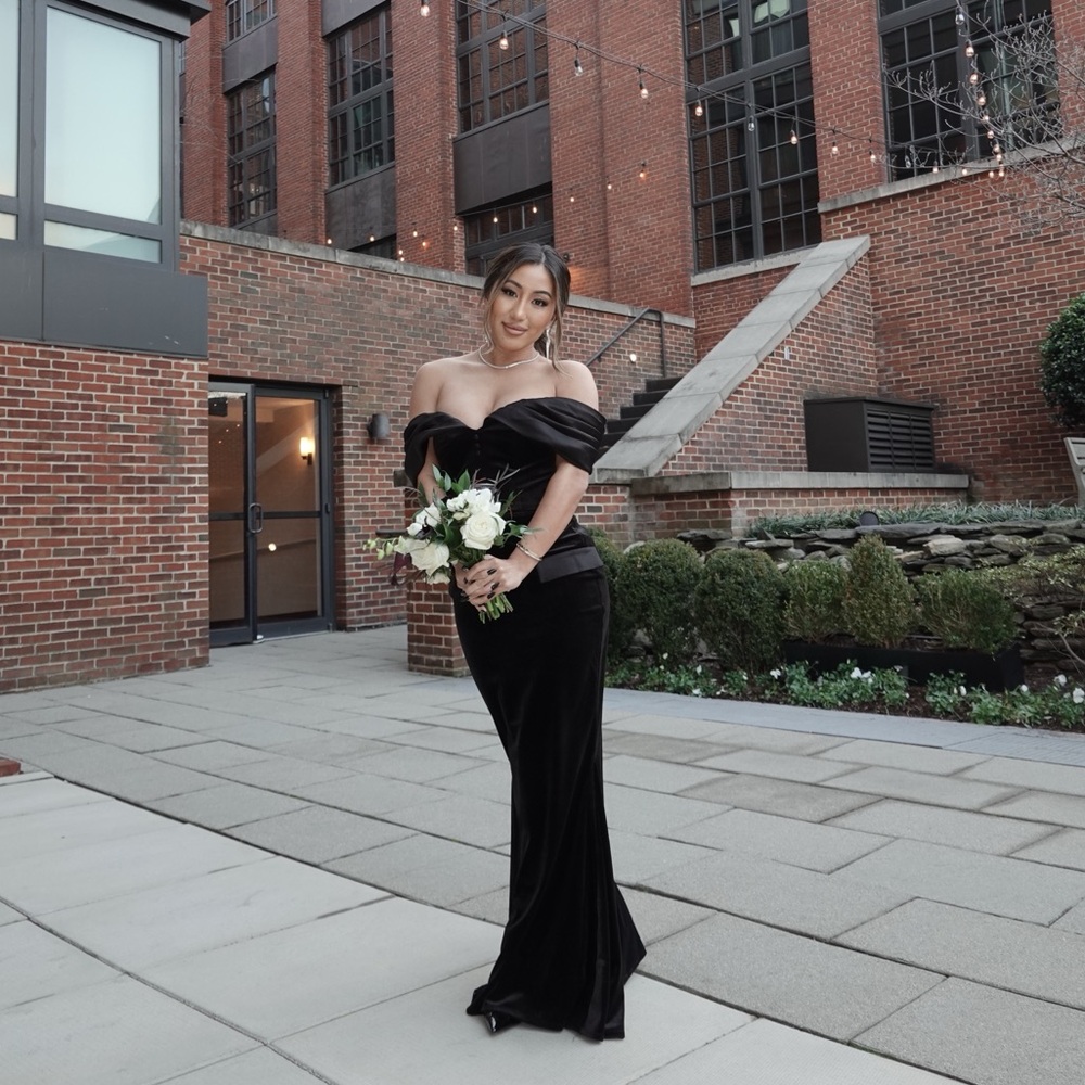 Elegant Black Off-Shoulder Dress